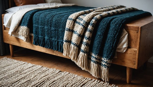 Découvrez la couverture en laine norvégienne d'indigofera à acheter